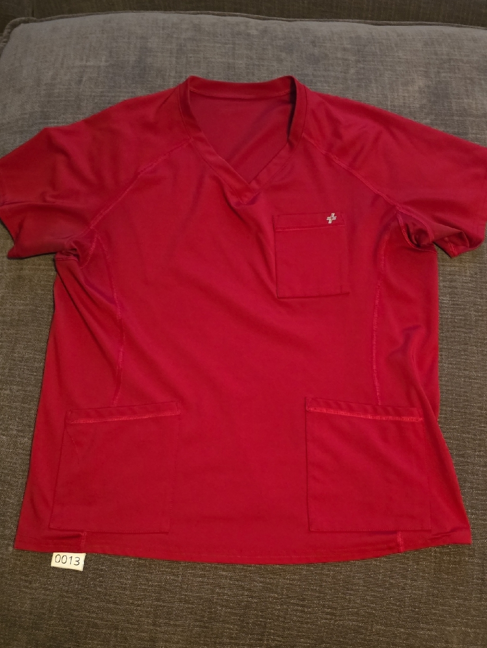 FIT Scrubs Evrpur V-Neck Performance Scrub Top Bright Red XL
